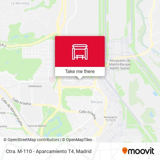 Ctra. M-110 - Aparcamiento T4 map