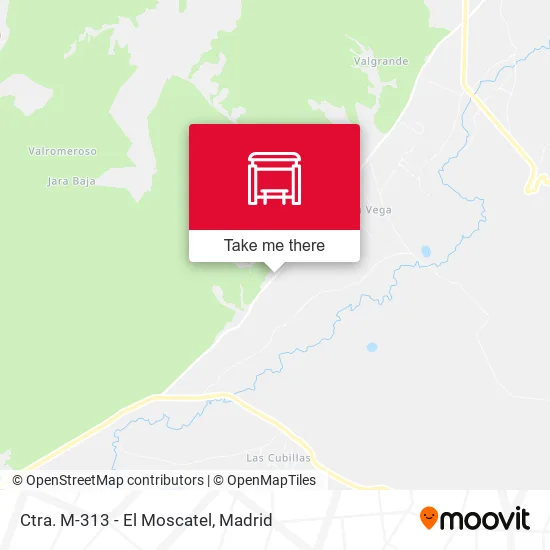Ctra. M-313 - El Moscatel map