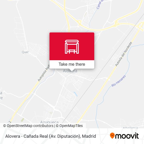 Avda. Diputación, Alovera map