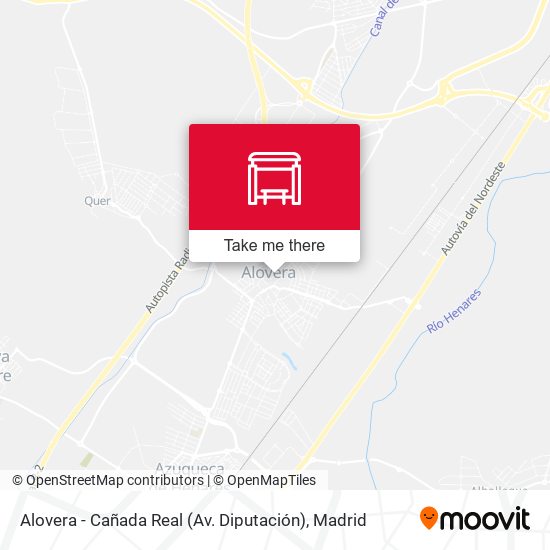Avda. Diputación, Alovera map