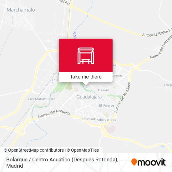 Bolarque / Centro Acuático (Después Rotonda) map