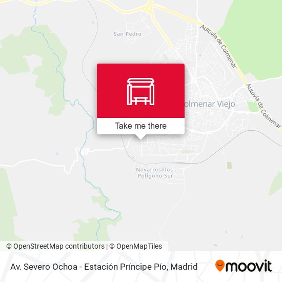 Av. Severo Ochoa - Estación Príncipe Pío map