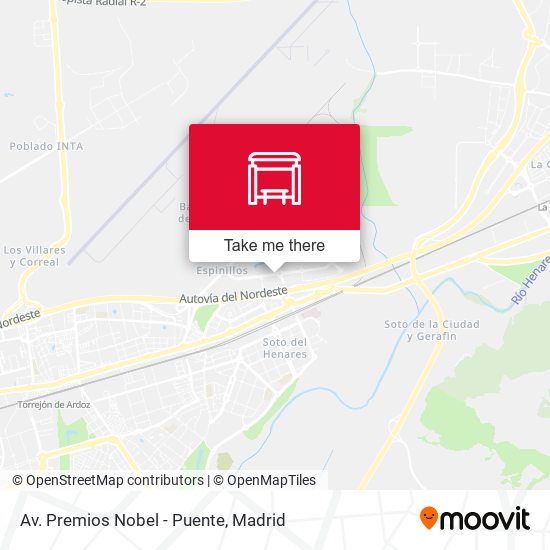 Av. Premios Nobel - Puente map