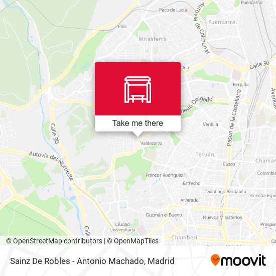 Sainz De Robles - Antonio Machado map