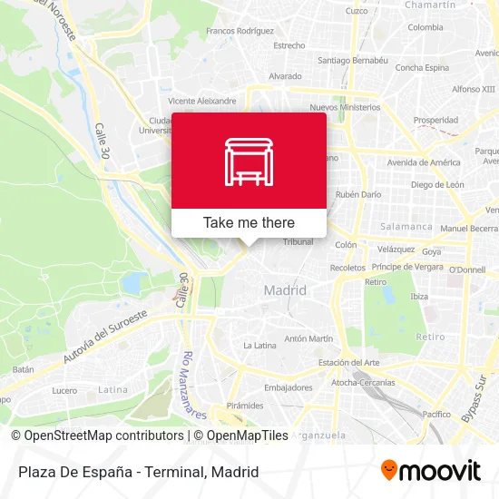 Plaza De España - Terminal map