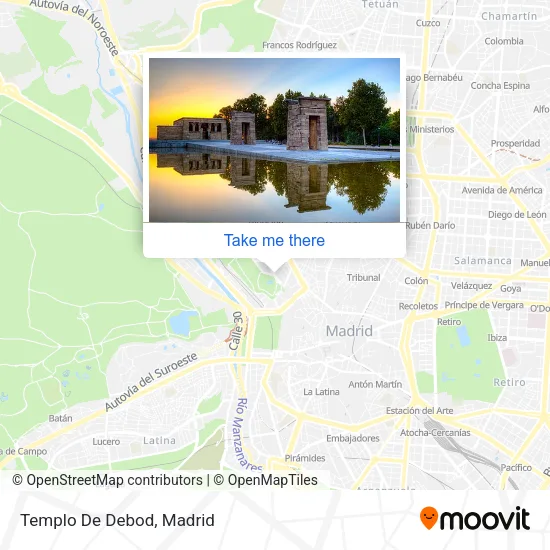 Templo De Debod map
