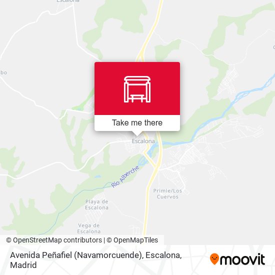 Avenida Peñafiel (Navamorcuende), Escalona map