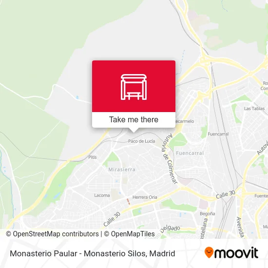 Monasterio Paular - Monasterio Silos map