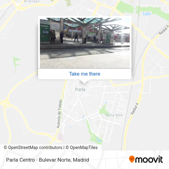 Parla Centro - Bulevar Norte map