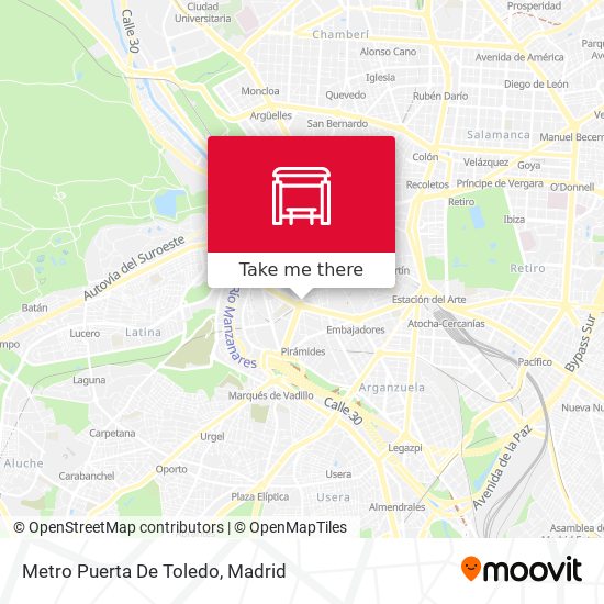 Metro Puerta De Toledo map