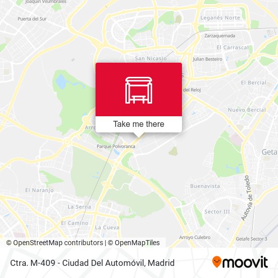 Ctra. M-409 - Ciudad Del Automóvil map
