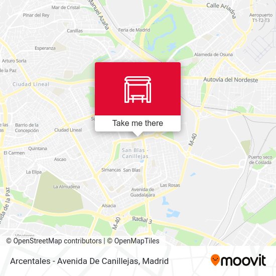 Arcentales - Avenida De Canillejas map