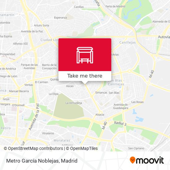 mapa Metro García Noblejas