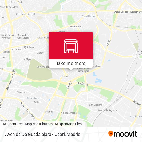 Avenida De Guadalajara - Capri map