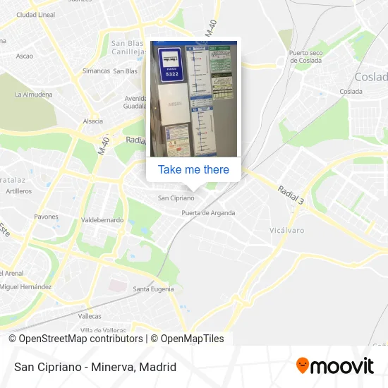 San Cipriano - Minerva map