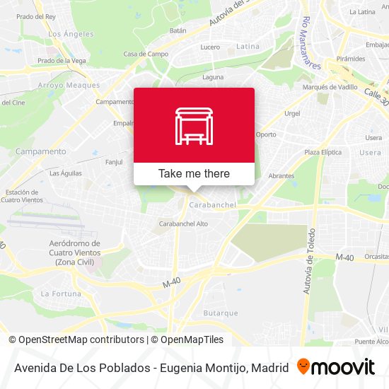 Avenida De Los Poblados - Eugenia Montijo map