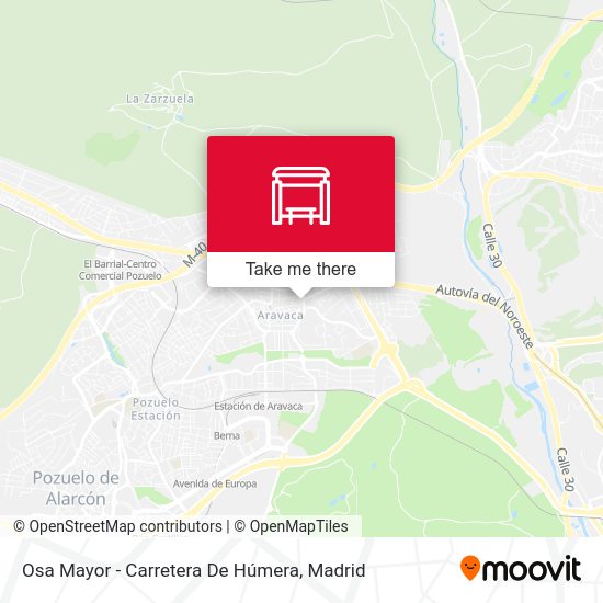 Osa Mayor - Carretera De Húmera map