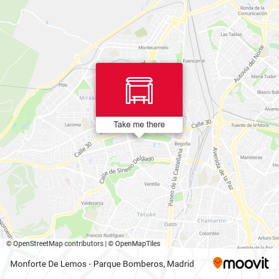 mapa Monforte De Lemos - Parque Bomberos