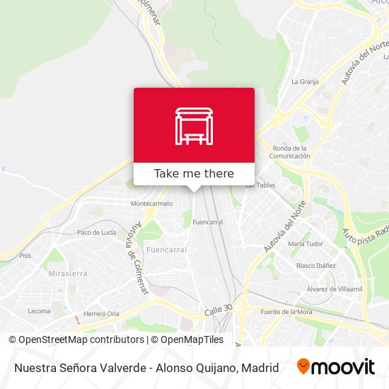 Nuestra Señora Valverde - Alonso Quijano map