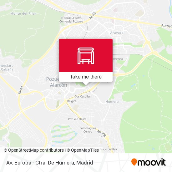 Av. Europa - Ctra. De Húmera map
