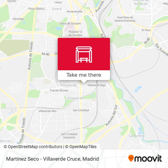 Martínez Seco - Villaverde Cruce map