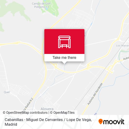 Cabanillas - Miguel De Cervantes / Lope De Vega map