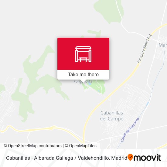 Cabanillas - Albarada Gallega / Valdehondillo map