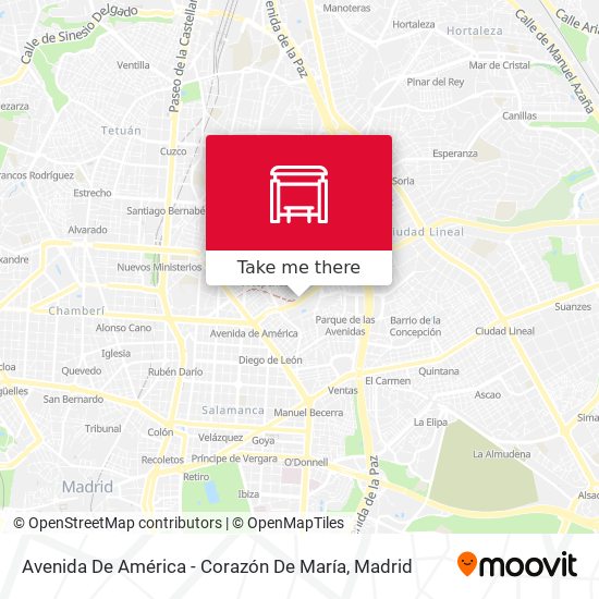 Avenida De América - Corazón De María map