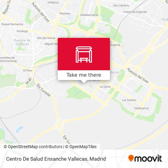 mapa Centro De Salud Ensanche Vallecas