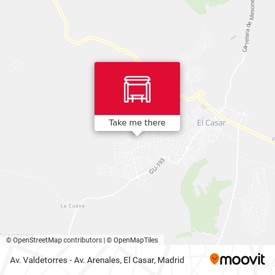 Av. Valdetorres - Av. Arenales, El Casar map