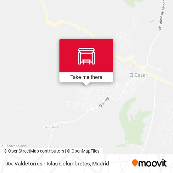 Av. Valdetorres - Islas Columbretes map