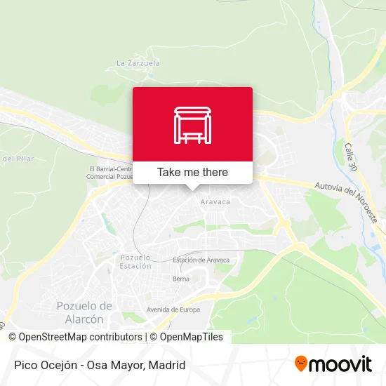 Pico Ocejón - Osa Mayor map