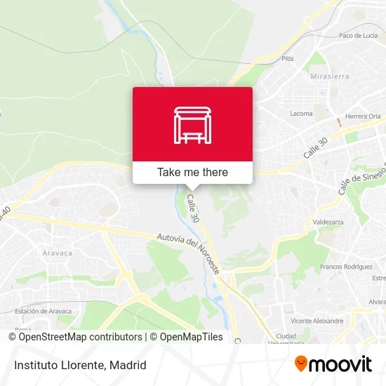 Instituto Llorente map