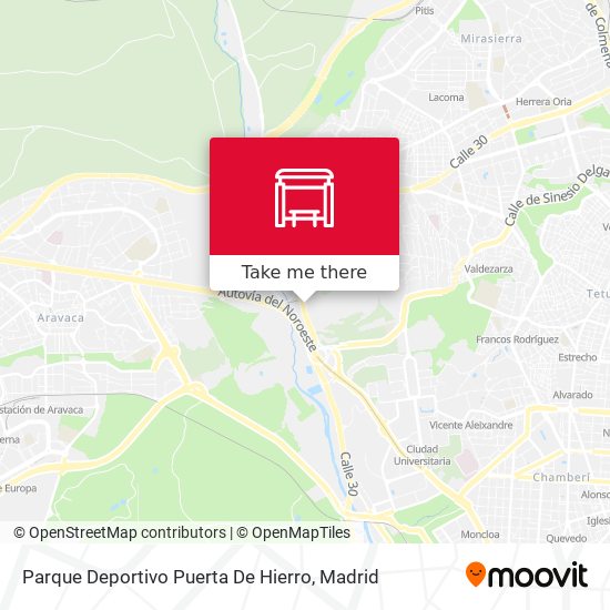 Parque Deportivo Puerta De Hierro map