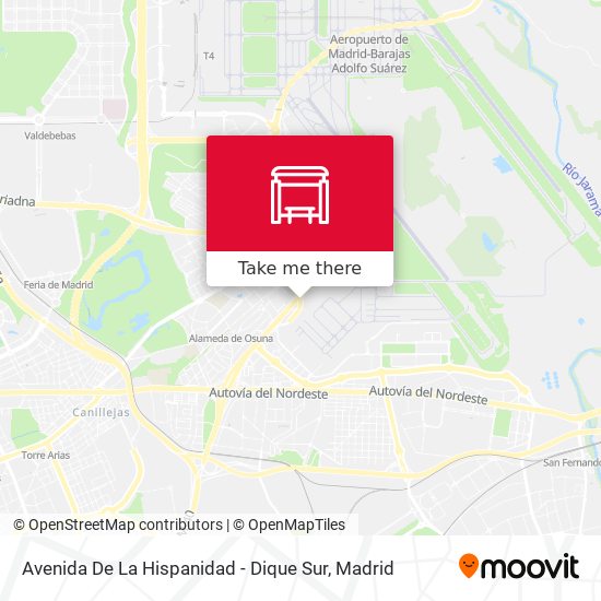 Avenida De La Hispanidad - Dique Sur map