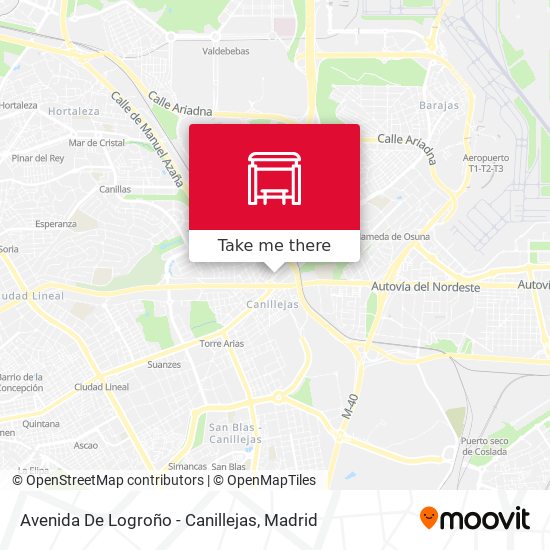 Avenida De Logroño - Canillejas map