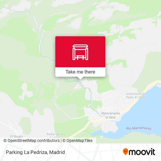 Parking La Pedriza map