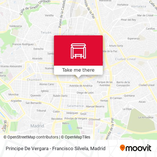 Príncipe De Vergara - Francisco Silvela map