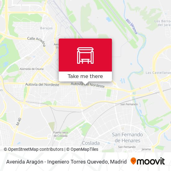 mapa Avenida Aragón - Ingeniero Torres Quevedo