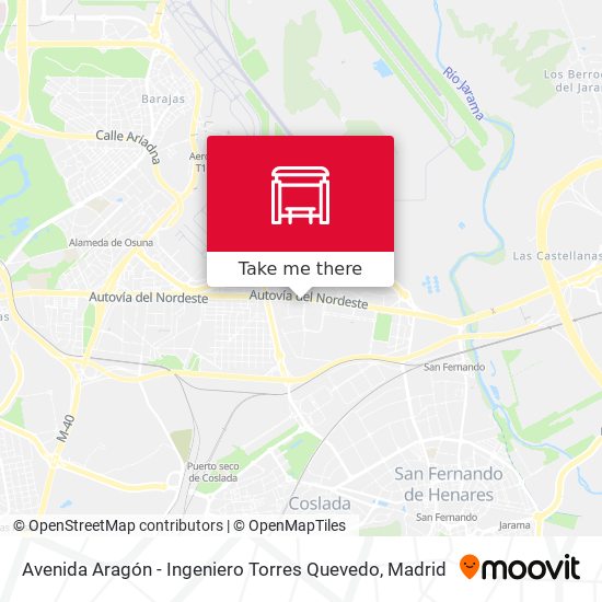 Avenida Aragón - Ingeniero Torres Quevedo map