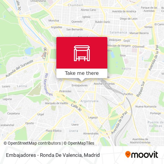 Embajadores - Ronda De Valencia map