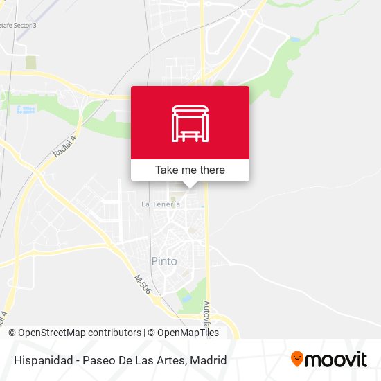 Hispanidad - Paseo De Las Artes map