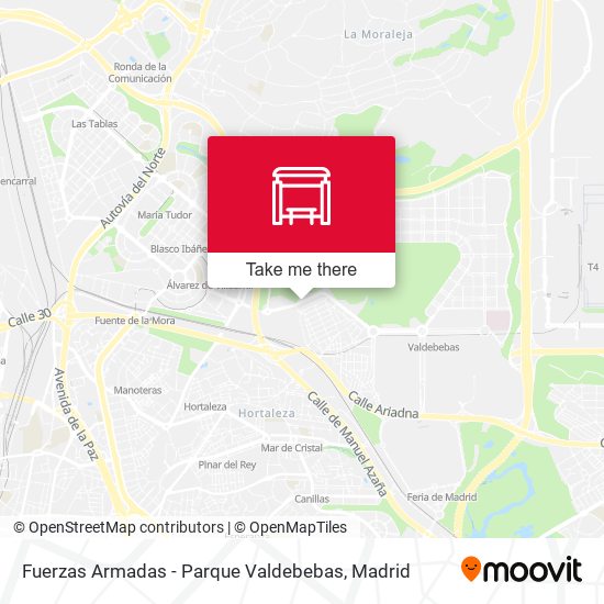 Fuerzas Armadas - Parque Valdebebas map