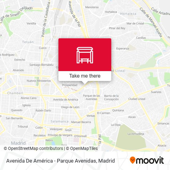 Avenida De América - Parque Avenidas map