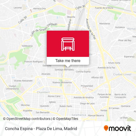 mapa Concha Espina - Plaza De Lima