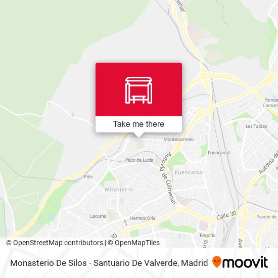 Monasterio De Silos - Santuario De Valverde map