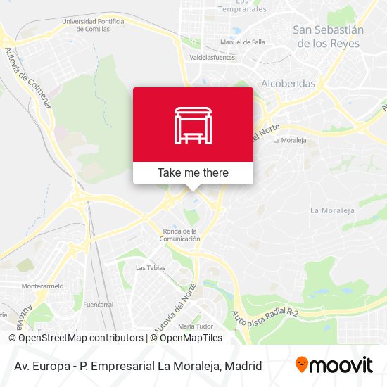 mapa Av. Europa - P. Empresarial La Moraleja