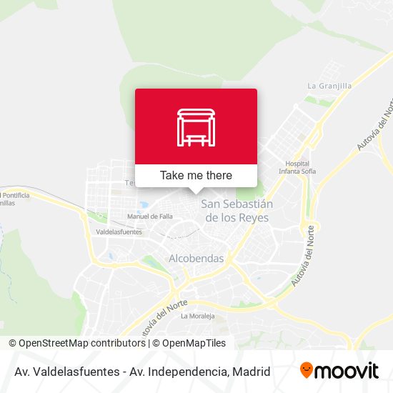 Av. Valdelasfuentes - Av. Independencia map