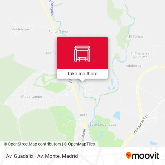 Av. Guadalix - Av. Monte map