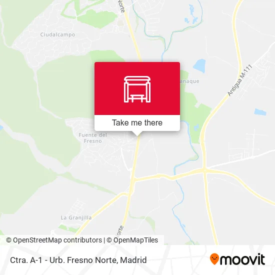 Ctra. A-1 - Urb. Fresno Norte map